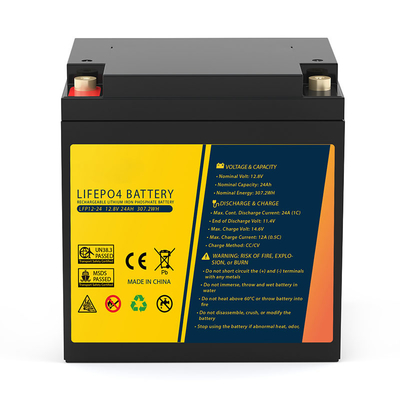 24Ah Lifepo4 Lithium Ion thay thế 12,8V cho xe điện năng lượng mặt trời UPS Xe lăn điện