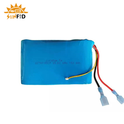 Bộ pin lithium có thể sạc lại 25,6v 6Ah 8S1P Đèn LED năng lượng mặt trời Bộ pin LifePO4