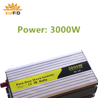 24V 48V 3000 Watt Biến tần sóng sin tinh khiết 12 Volt DC sang AC 110V 220V Năng lượng mặt trời