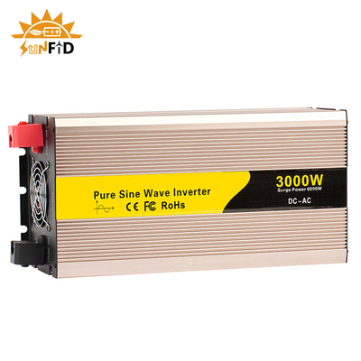 24V 48V 3000 Watt Biến tần sóng sin tinh khiết 12 Volt DC sang AC 110V 220V Năng lượng mặt trời