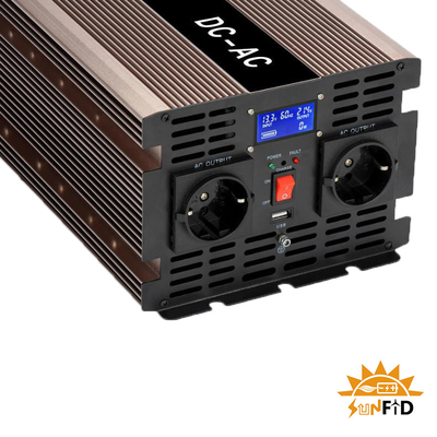 24V 48V 3000 Watt Biến tần sóng sin tinh khiết 12 Volt DC sang AC 110V 220V Năng lượng mặt trời
