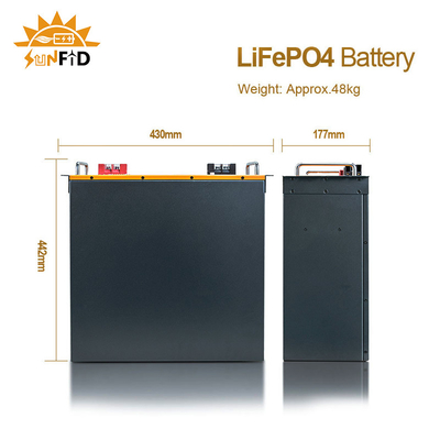 Bộ lưu trữ pin 10kwh 400ah cho hệ thống năng lượng mặt trời gia đình Hệ thống lưu trữ bảng điều khiển năng lượng mặt trời Lifepo4 300ah