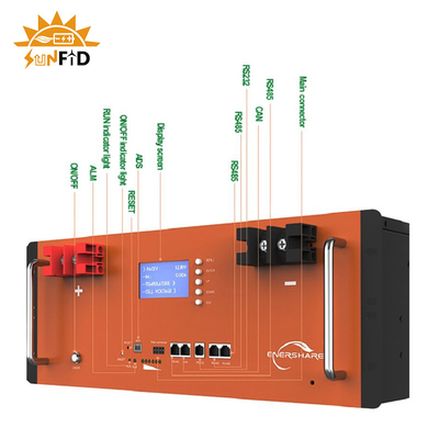 Bộ lưu trữ pin 10kwh 400ah cho hệ thống năng lượng mặt trời gia đình Hệ thống lưu trữ bảng điều khiển năng lượng mặt trời Lifepo4 300ah