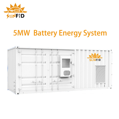 Hệ thống lưu trữ pin năng lượng mặt trời thương mại container 5MWH 30Ft BESS