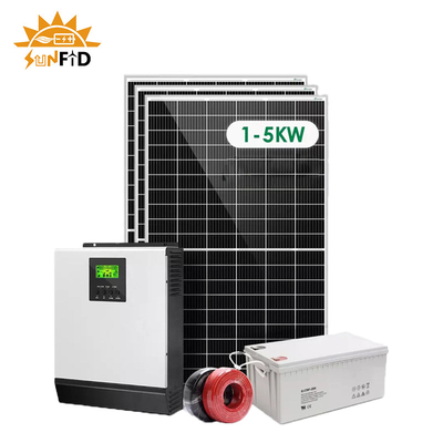 Hệ thống năng lượng mặt trời hòa lưới 2KW cho hệ thống quang điện bảng điều khiển năng lượng mặt trời 12V 400Ah