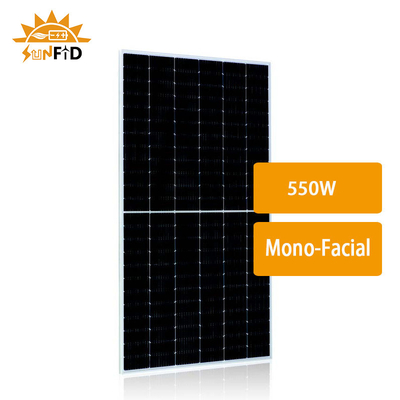 Tấm pin mặt trời tùy chỉnh 550W PERC Half Cell Mono Crystalline Monofacial Hiệu suất cao
