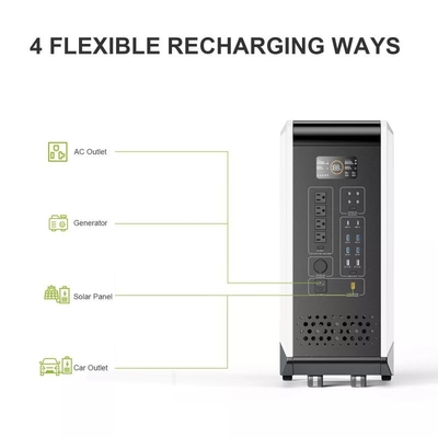 Trạm năng lượng mặt trời Máy phát điện di động LiFePO4 2000w Ngân hàng điện