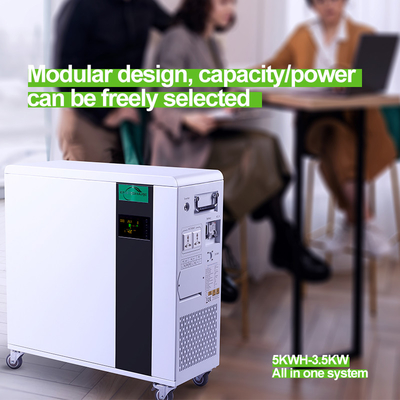 Hệ thống lưu trữ năng lượng dân dụng 7,5KWH Pin Lithium tất cả trong một 5KWH