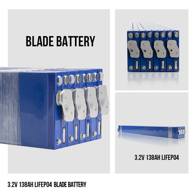 Blade Lifepo4 Cells 3.2 V 138AH cho hệ thống lưu trữ năng lượng mặt trời