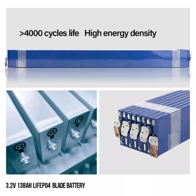 Blade Lifepo4 Cells 3.2 V 138AH cho hệ thống lưu trữ năng lượng mặt trời