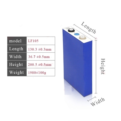 Pin Li ion có thể sạc lại 105Ah Lifepo4