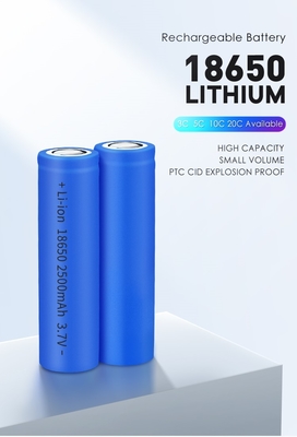 Tế bào pin 2500mAh Lifepo4 25R có thể sạc lại 3.7V hình trụ 18650