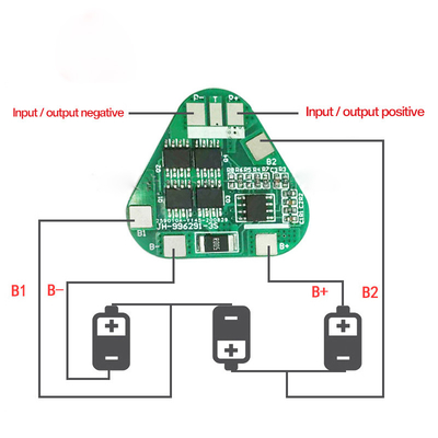 Bộ lắp ráp cân bằng 12V 100Ah 18650 BMS 3s 10A Pcb cho pin Lithium