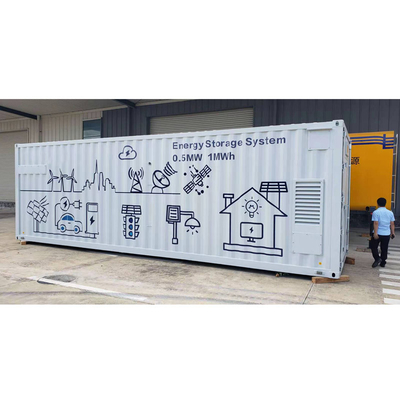 0,5MW trên lưới ngoài lưới Hệ thống năng lượng mặt trời 1MWH ESS Container Lifepo4 IP65 Ngoài trời